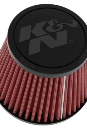 Last Chance K&N Universal Clamp-on Air Filter 2in Flange ID 5-3/16in Base 3-1/2in Top 3-11/16in Height w/ Vent