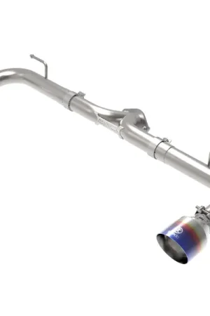 In Demand aFe Takeda 2-1/2in 304 SS Axle-Back Exhaust w/ Blue Flame Tips 14-18 Mazda 3 L4 2.0L/2.5L