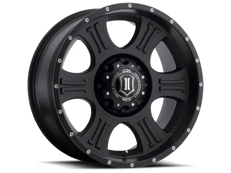 Secure Checkout ICON Shield 20x9 5x150 16mm Offset 5.625in BS 110.1mm Bore Satin Black Wheel