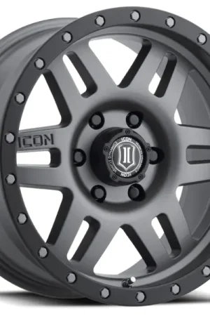 ICON Six Speed 17x8.5 6x135 6mm Offset 5in BS 94mm Bore Titanium Wheel Authentic