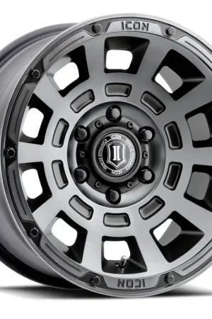 Express Delivery ICON Thrust 17x8.5 5x4.5 0mm Offset 4.75in BS Smoked Satin Black Tint Wheel