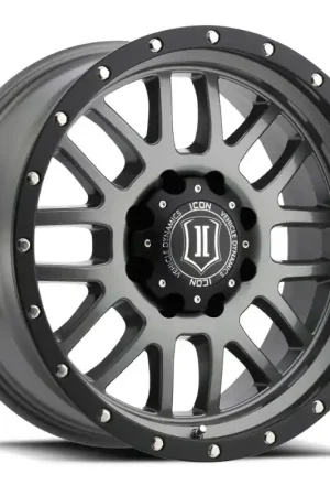 ICON Alpha 20x9 5x150 16mm Offset 5.625in BS Gunmetal Wheel Next Day Delivery