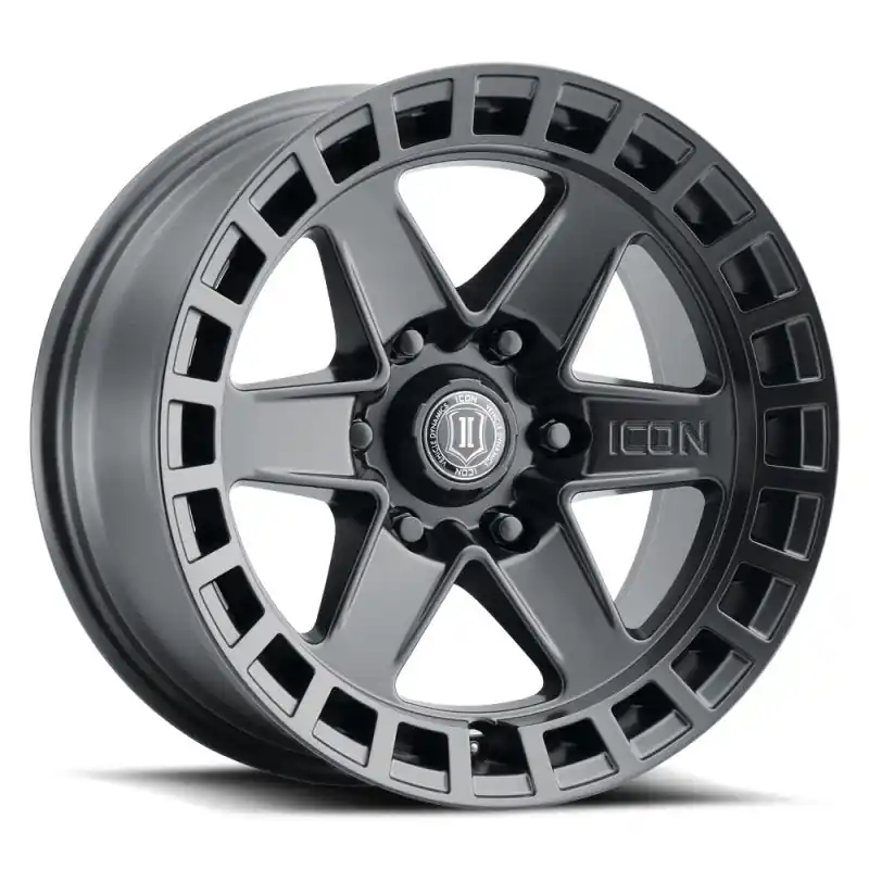 Bargain ICON Raider 17x8.5 6x120 0mm Offset 4.75in BS Satin Black Wheel