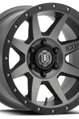 ICON Rebound 18x9 5x5 -12mm Offset 4.5in BS 71.5mm Bore Titanium Wheel Exclusive Offer