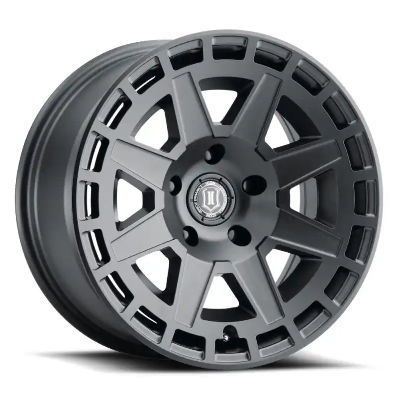 Special Offer ICON Compass 17x8.5 6x135 6mm Offset 5in BS Satin Black Wheel