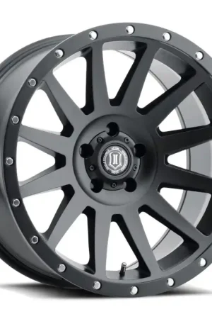 ICON Compression 20x10 5x150 -19mm Offset 4.75in BS 110.10mm Bore Satin Black Wheel Certified