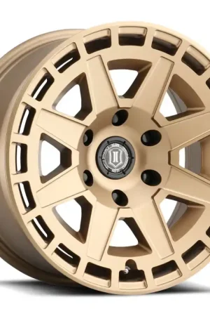 Special Offer ICON Compass 17x8.5 5x5 -6mm Offset 4.5in BS Satin Brass Wheel