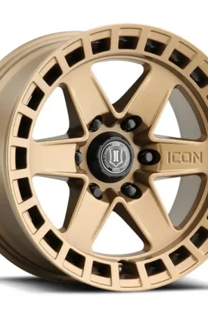 ICON Raider 17x8.5 6x120 0mm Offset 4.75in BS Satin Brass Wheel Modern