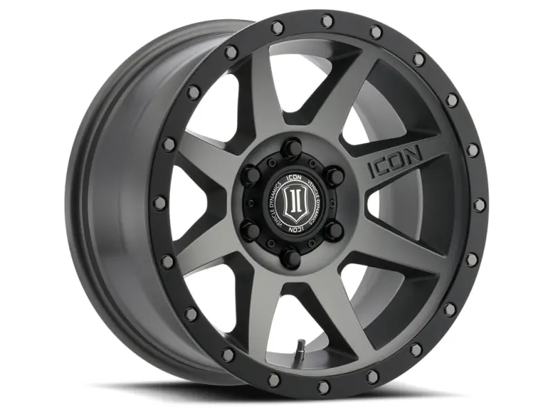 In Demand ICON Rebound 17x8.5 5x5 -6mm Offset 4.5in BS 71.5mm Bore Titanium Wheel
