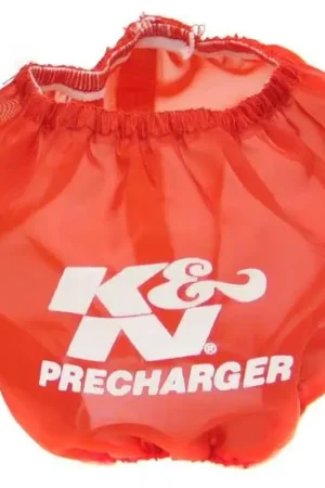 K&N Precharger Wrap Red Honda 4.5in top ID 5.125in Base ID Flash Sale