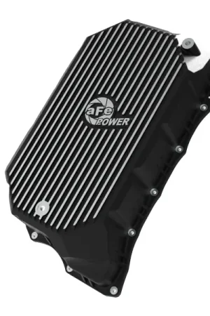 aFe 20-25 GM Diesel V8-6.6L L5P Transmission Pan w/ Machined Fins - Black Grab Now