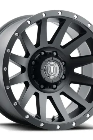 Exclusive Offer ICON Compression 20x10 8x6.5 -19mm Offset 4.75in BS 121.4mm Bore Satin Black Wheel
