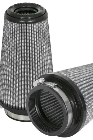 Place Order aFe Magnum FLOW Pro DRY S Replacement Air Filter (Pair) F-3.5in. / B-5in. / T-3.5in. (Inv) / H-8in.