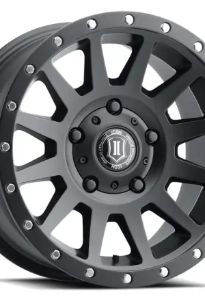 Luxury ICON Compression 17x8.5 5x150 25mm Offset 5.75in BS 110.1mm Bore Satin Black Wheel