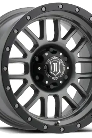 ICON Alpha 17x8.5 6x5.5 0mm Offset 4.75in BS 106.1mm Bore Titanium Wheel Place Order