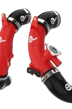 aFe 23-24 Toyota Sequoia V6-3.4L Hybrid BladeRunner 2.5in Aluminum Hot Charge Pipe - Red Instant Buy