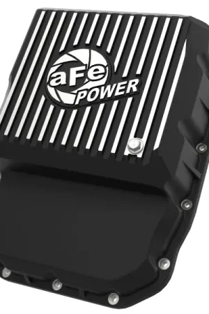 Low Price aFe Transmission Pan (Black w/ Machined Fins) 13-19 Dodge Diesel Trucks L6-6.7L (td)