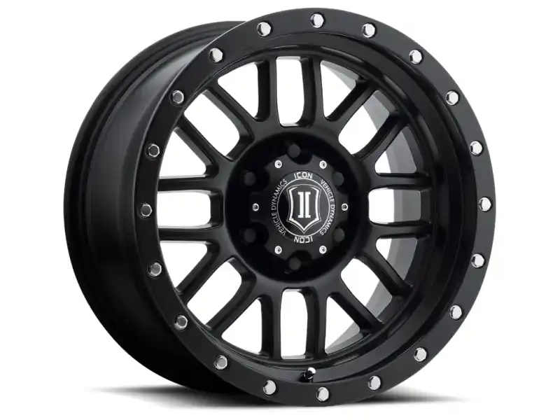 Flash Sale ICON Alpha 17x8.5 6x135 6mm Offset 5in BS 87.1mm Bore Satin Black Wheel