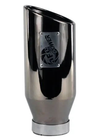 aFe MACHForce XP Exhausts Tips SS-304 EXH Tip 4In x 6Out x 15L Bolt-On (blk chrome) Warranty Included