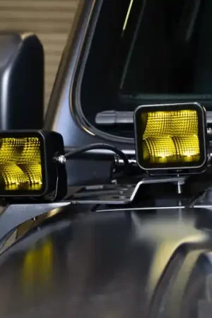 DV8 Offroad 3in Elite Series LED Amber Pod Light Worldwide Shipping