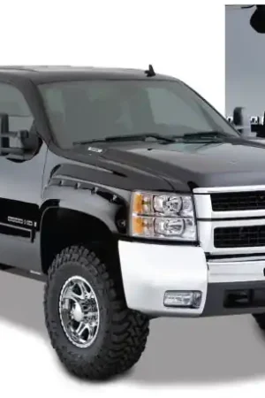 Best Choice Bushwacker 07-13 Chevy Silverado 1500 Fleetside Pocket Style Flares 4pc 78.7/97.6in Bed - Black