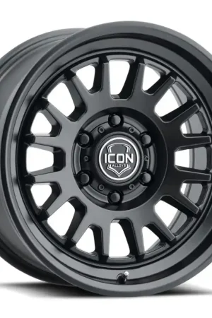 ICON Anza 17x8.5 6x5.5 0mm Offset 4.75in BS 106.1mm Hub Bore Satin Black Wheel Fast Shipping