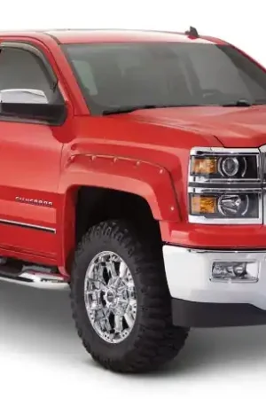 Hot Picks Bushwacker 15-18 Chevy Silverado 2500 HD Fleetside Pocket Style Flares 4pc 78.8/97.8in Bed - Black