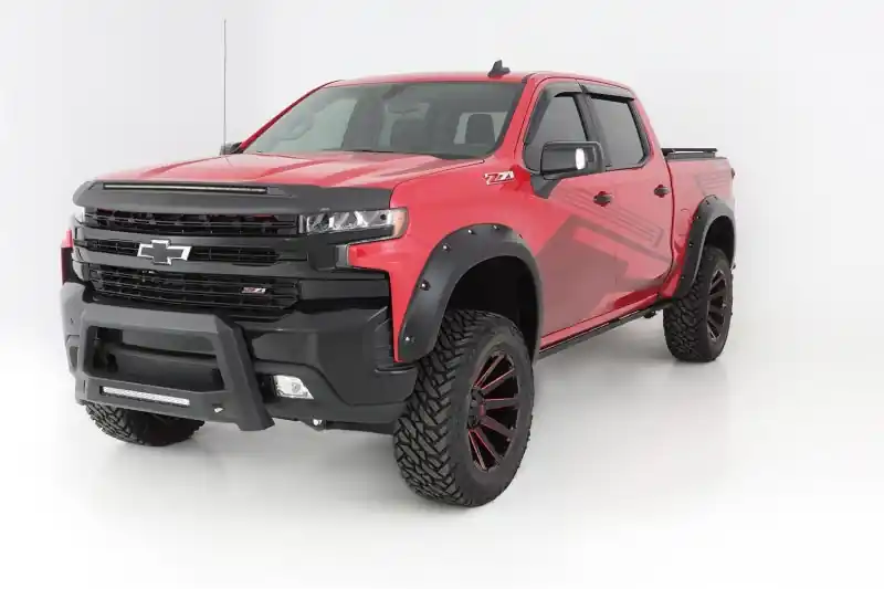 Top Rated Bushwacker 19-21 Chevrolet Silverado 1500 Pocket Style Flares 4pc - Black