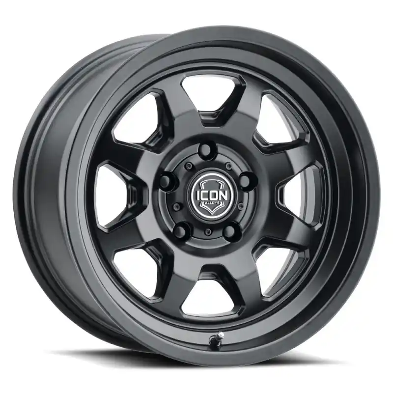 ICON Nuevo 17 X 8.5 6 X 120 0mm Offset 4.75in BS Satin Black New Release