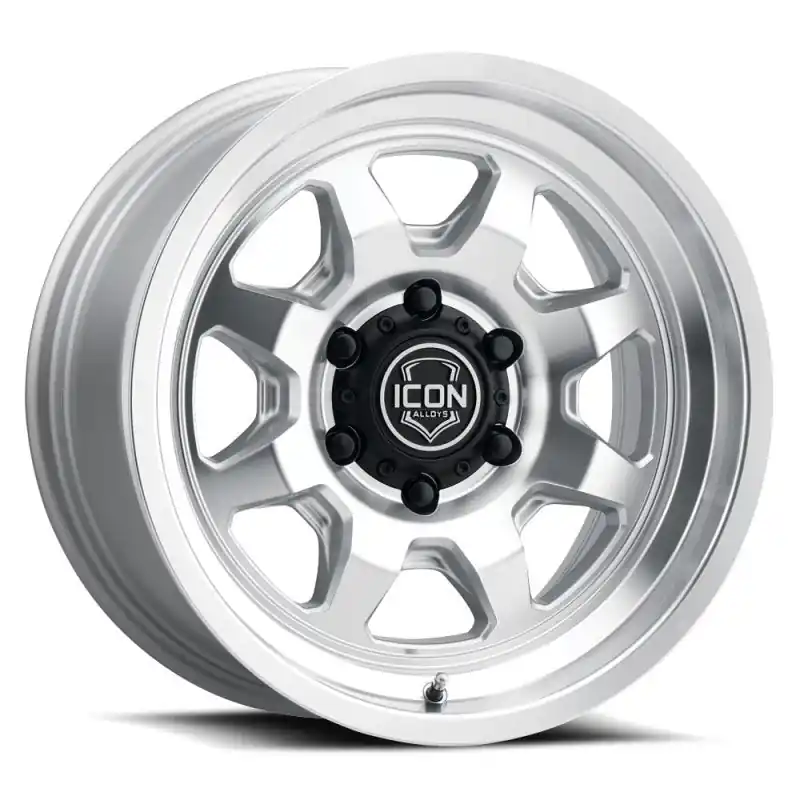 ICON Nuevo 17 X 8.5 5 X 4.5 0mm Offset 4.75in BS Silver Machined Final Sale