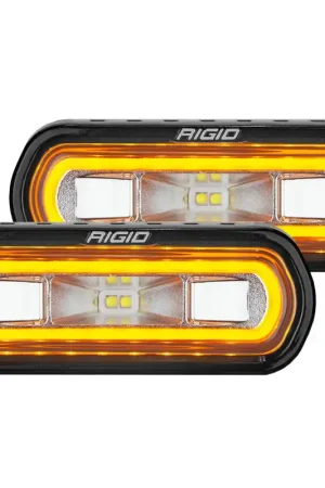 Rigid Industries SR-L Series Surface Mount LED Spreader Pair w/ Amber Halo - Universal Seasonal Sale