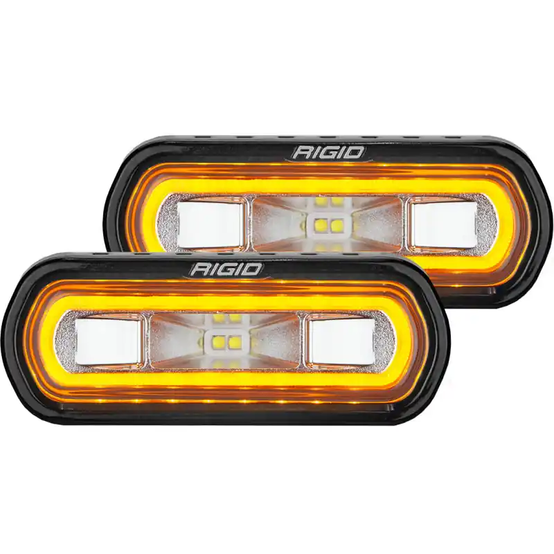 Rigid Industries SR-L Series Surface Mount LED Spreader Pair w/ Amber Halo - Universal Seasonal Sale