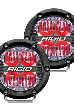 Rigid Industries 360-Series 4in LED Off-Road Drive Beam - Red Backlight (Pair) Discount