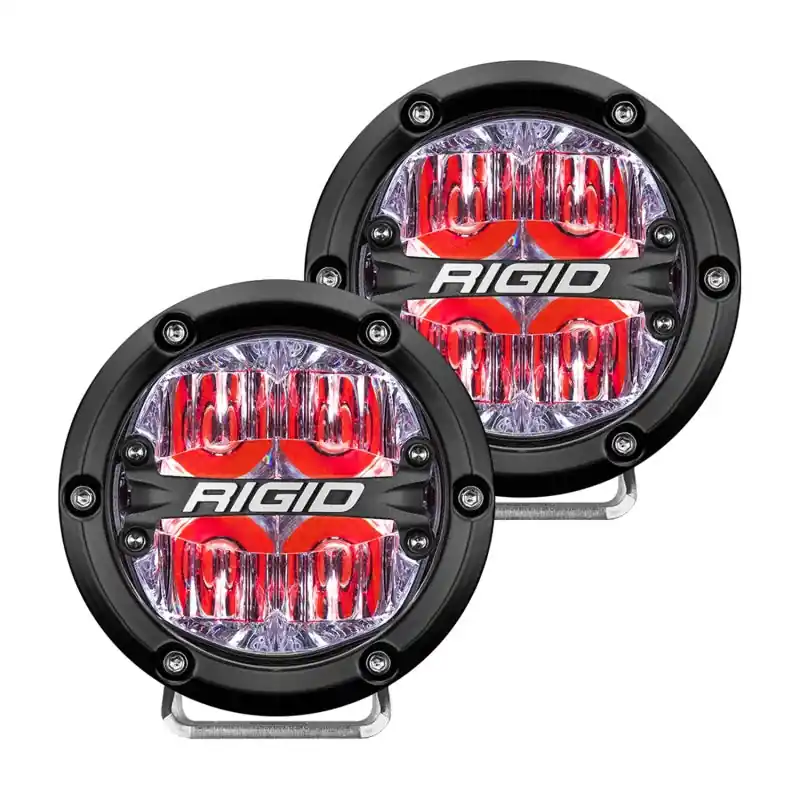 Rigid Industries 360-Series 4in LED Off-Road Drive Beam - Red Backlight (Pair) Discount
