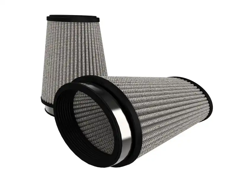 aFe Magnum (3x4-3/4)in Flange ID x (4x5-3/4)in Base x (2-1/2x4-1/4) FLOW Pro DRY S Air Filter (Pair) Professional Grade