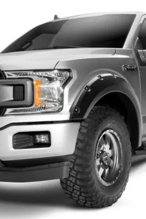 Markdown Bushwacker 17-20 Ford F-250 Super Duty / F-350 Super Duty Pocket Style Flares 4pc - Agate Black Met