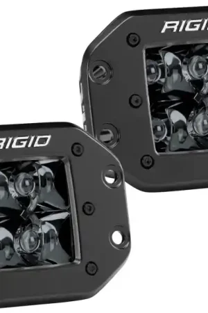 Grab Now Rigid Industries D2 - Midnight Edition Flush Mount Spot Lights