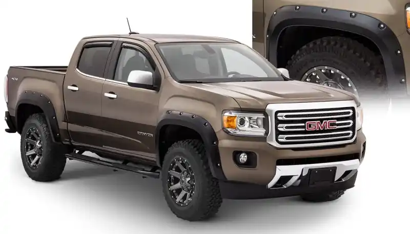 Bushwacker 15-18 GMC Canyon Pocket Style Flares 4pc 5ft Bed - Black Popular