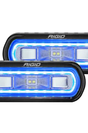 Rigid Industries SR-L Series Surface Mount LED Spreader Pair w/ Blue Halo - Universal Trusted Brand