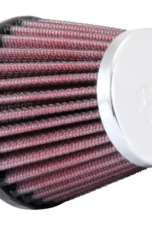 Place Order K&N Universal Chrome Filter-Round Tapered-1.688in Flange ID x 2in Top OD x 3in Base OD x 2.75in H