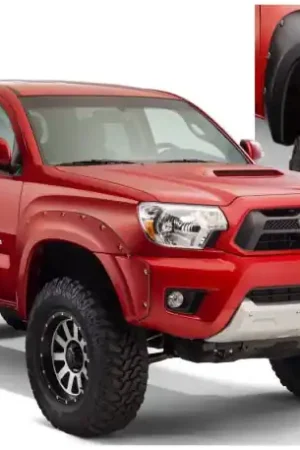 Popular Bushwacker 12-15 Toyota Tacoma Fleetside Pocket Style Flares 4pc 73.5in Bed - Black