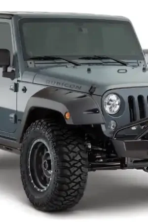 Original Bushwacker 07-18 Jeep Wrangler Unlimited Pocket Style Flares 2pc 4-Door Sport Utility Only - Black