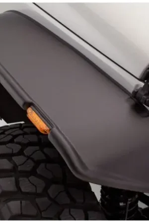 Direct From Manufacturer Bushwacker 07-18 Jeep Wrangler Flat Style Flares 2pc - Black