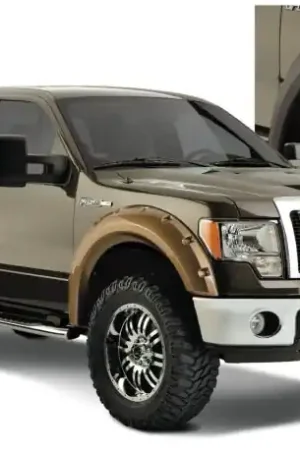 Bushwacker 09-14 Ford F-150 Styleside Max Pocket Style Flares 4pc 67.0/78.8/97.4in Bed - Black Trusted Brand