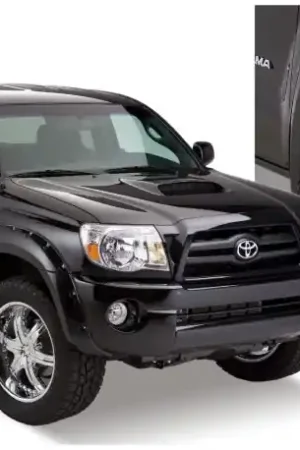 Bushwacker 05-11 Toyota Tacoma Fleetside Pocket Style Flares 4pc 73.5in Bed - Black Final Sale