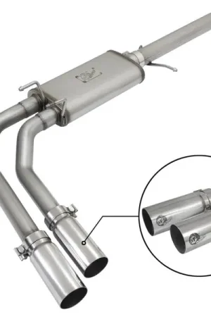 aFe Rebel Series CB 3in Middle Side Exit SS Exht w/Polish Tips 09-16 Chevy Silverado/GMC Sierra 1500 Price Drop