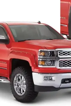 Bushwacker 16-18 Chevy Silverado 1500 Fleetside Pocket Style Flares 4pc 78.8/97.8in Bed - Black Fast Shipping