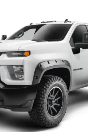 Bushwacker 19-21 Chevrolet Silverado 2500 / 3500 HD (Excl. Dually) Forge Style Flares 4pc - Black No Minimum Order