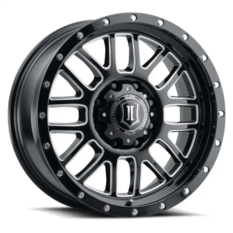 Limited Offer ICON Alpha 20x9 8x170 0mm Offset 5in BS Gloss Black Milled Spokes Wheel
