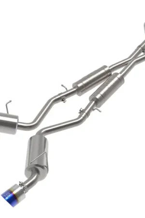 Discount aFe Takeda 09-20 Nissan 370z 2-1/2 IN 304 Stainless Steel Cat-Back Exhaust System w/ Blue Flame Tip